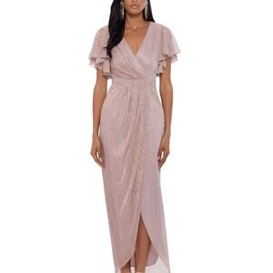 Betsy & Adam Gold Maxi Dress.  Mother of the Bride